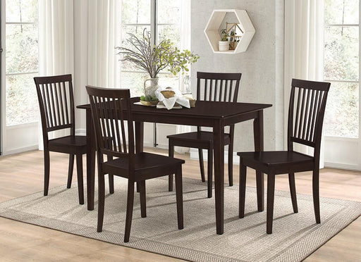 Gomez 5-piece Rectangular Dining Table Set Cappuccino - imattress & ifurniture (FL)