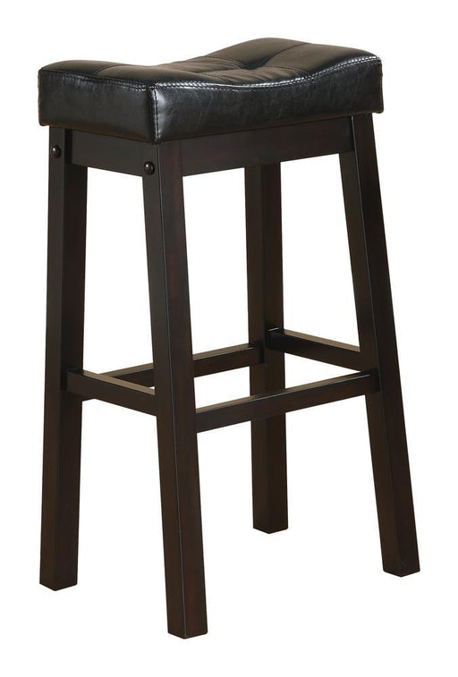 Donald Upholstered Bar Stools Black and Cappuccino (Set of 2) - imattress & ifurniture (FL)