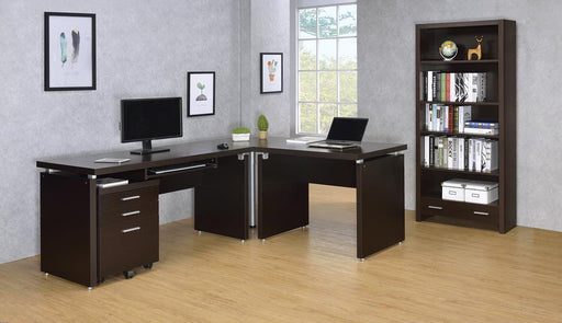 Skylar Computer Desk with Keyboard Drawer Cappuccino - imattress & ifurniture (FL)