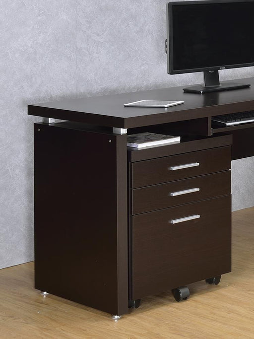 Skylar 3-drawer Mobile File Cabinet Cappuccino - imattress & ifurniture (FL)