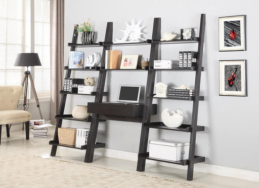 Colella 5-shelf Ladder Bookcase Cappuccino - imattress & ifurniture (FL)