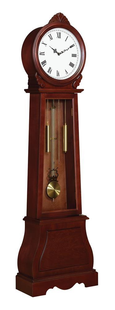 Narcissa Grandfather Clock with Chime Brown Red - imattress & ifurniture (FL)