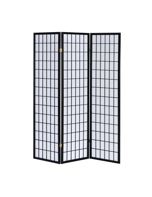 Carrie 3-panel Folding Screen Black and White - imattress & ifurniture (FL)