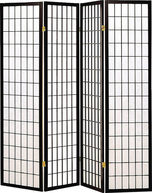 Roberto 4-panel Folding Screen Black and White - imattress & ifurniture (FL)