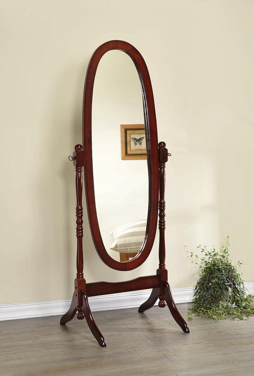 Foyet Oval Cheval Mirror Merlot - imattress & ifurniture (FL)