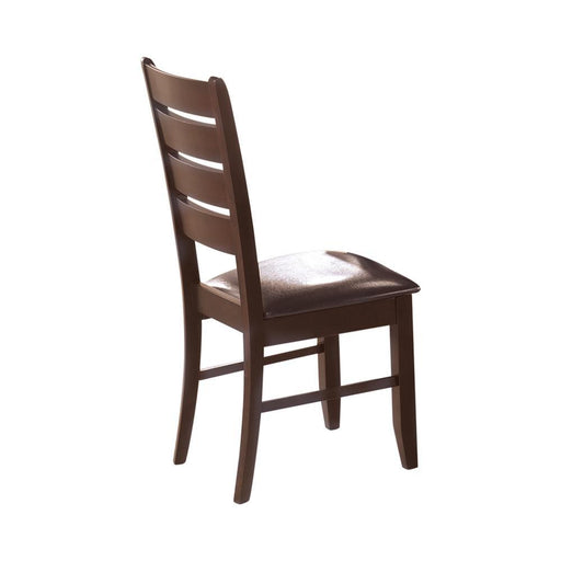 Dalila Ladder Back Side Chairs Cappuccino and Black (Set of 2) - imattress & ifurniture (FL)