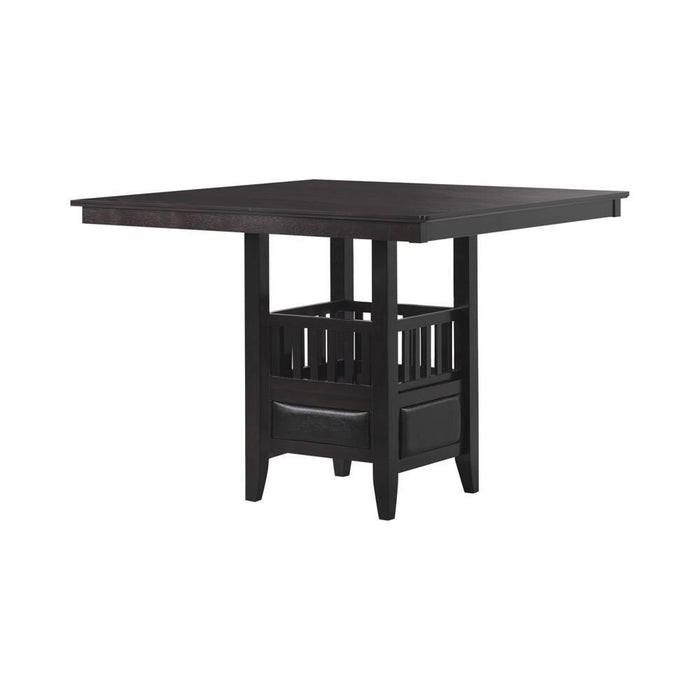 Jaden Square Counter Height Table with Storage Espresso - imattress & ifurniture (FL)