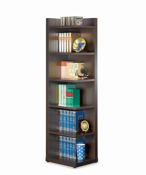 Pinckard 6-tier Corner Bookcase Cappuccino - imattress & ifurniture (FL)