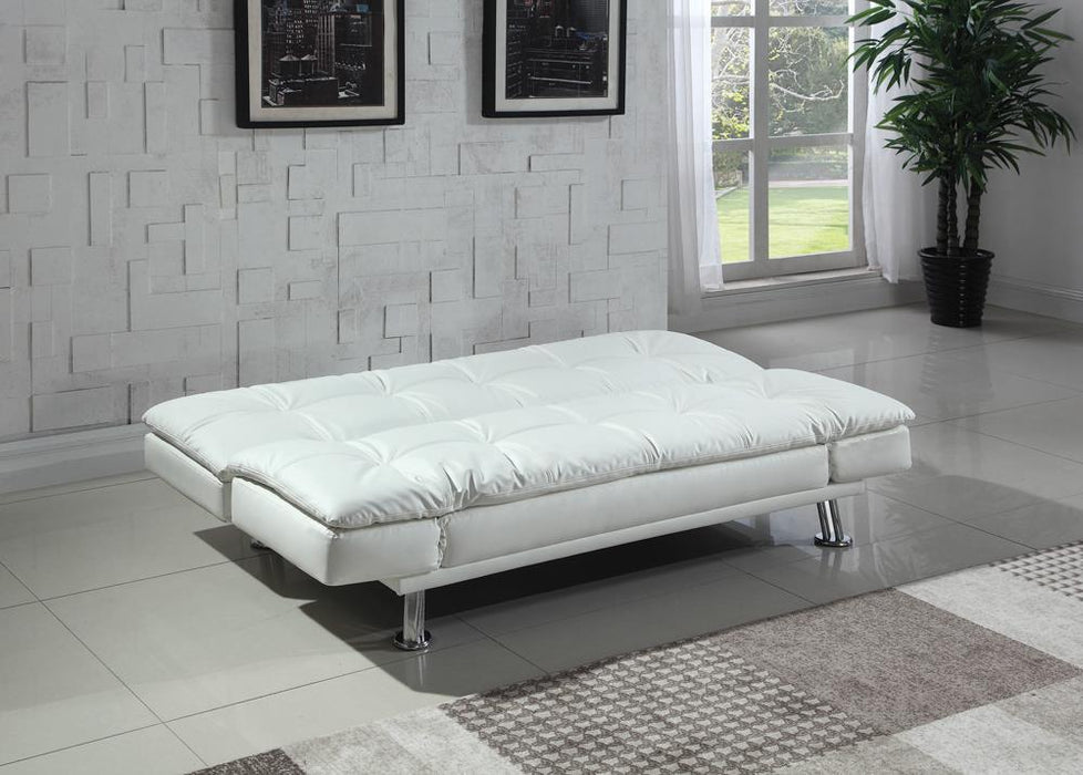 Dilleston Tufted Back Upholstered Sofa Bed White - imattress & ifurniture (FL)