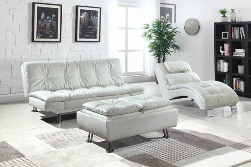 Dilleston Upholstered Chaise White - imattress & ifurniture (FL)