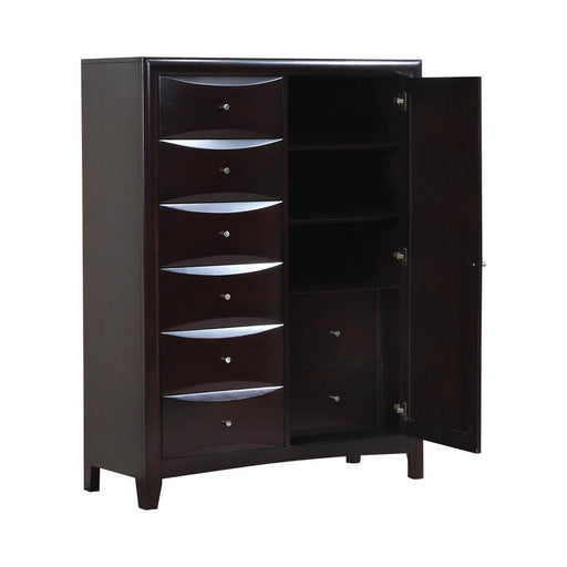 Phoenix 6-drawer Door Chest Deep Cappuccino - imattress & ifurniture (FL)