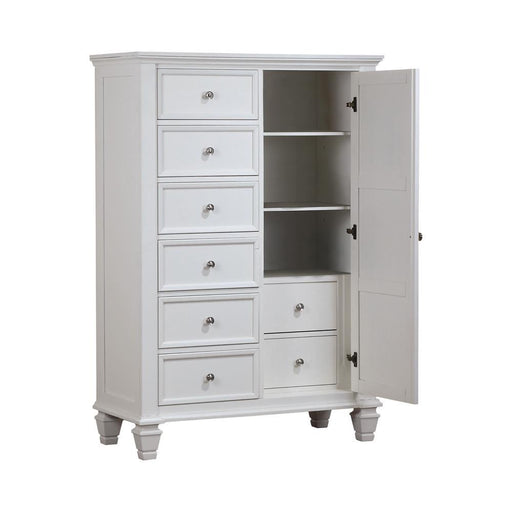 Sandy Beach 8-drawer Door Chest Storage Cream White - imattress & ifurniture (FL)