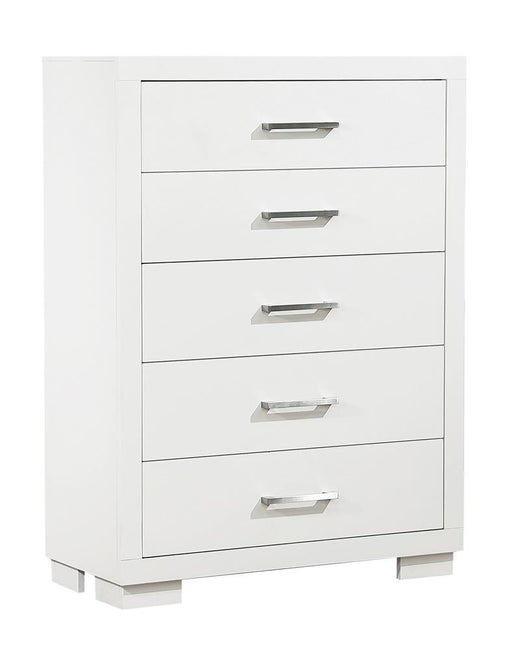 Jessica 5-drawer Chest White - imattress & ifurniture (FL)