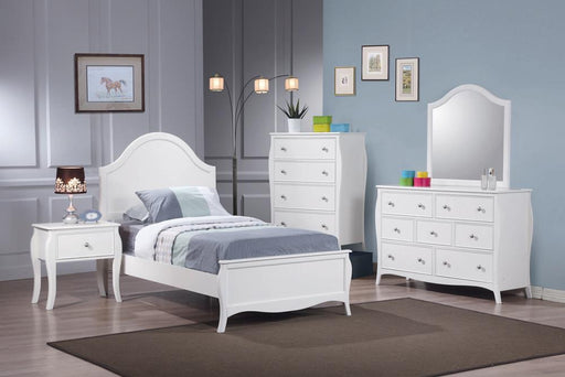 Dominique Full Panel Bed Cream White - imattress & ifurniture (FL)