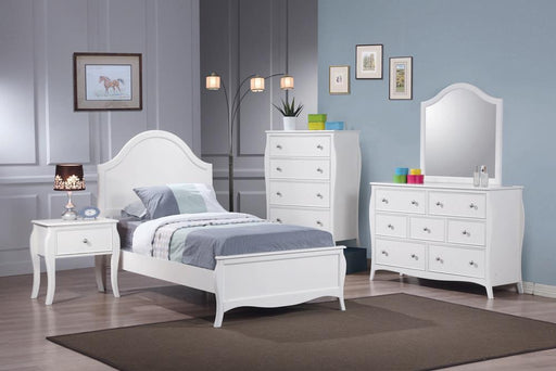 Dominique Twin Panel Bed Cream White - imattress & ifurniture (FL)