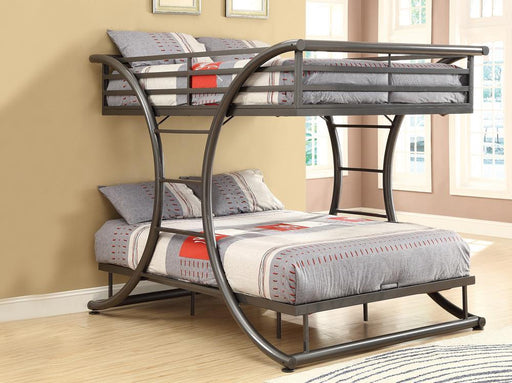 Stephan Full Over Full Bunk Bed Gunmetal - imattress & ifurniture (FL)