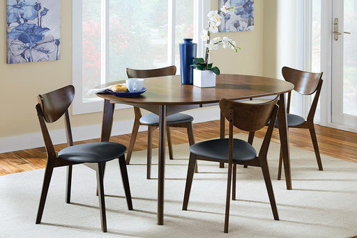 Jedda Upholstered Dining Chairs Dark Walnut and Black (Set of 2) - imattress & ifurniture (FL)