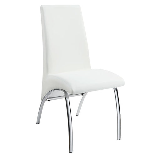 Bishop Upholstered Side Chairs White and Chrome (Set of 2) - imattress & ifurniture (FL)