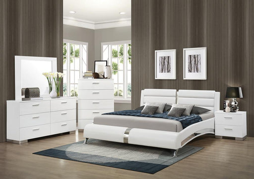 Jeremaine Queen Upholstered Bed White - imattress & ifurniture (FL)