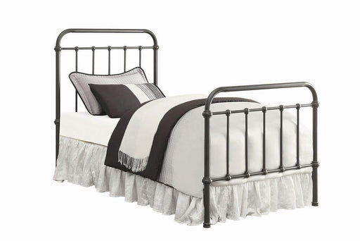 Livingston Twin Panel Metal Bed Dark Bronze - imattress & ifurniture (FL)