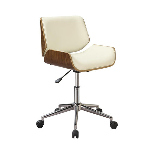 Addington Adjustable Height Office Chair Ecru and Chrome - imattress & ifurniture (FL)