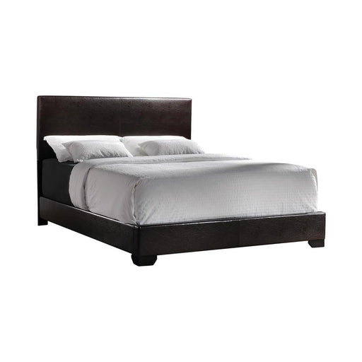 Conner Twin Upholstered Panel Bed Dark Brown - imattress & ifurniture (FL)