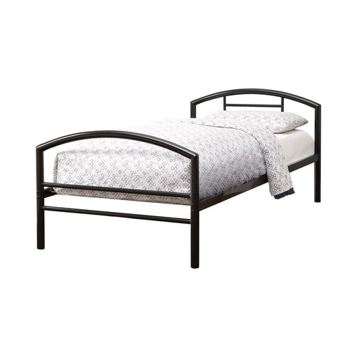 Baines Twin Metal Bed with Arched Headboard Black - imattress & ifurniture (FL)