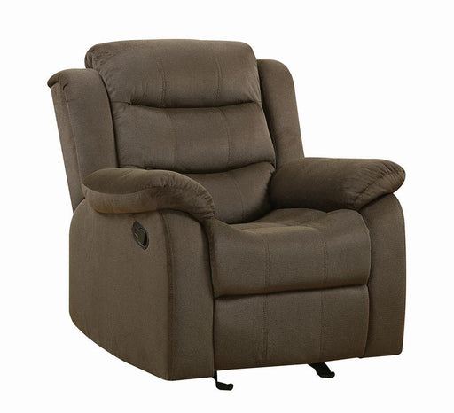 Rodman Upholstered Glider Recliner Chocolate - imattress & ifurniture (FL)