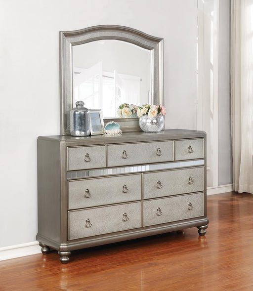 Bling Game Arched Dresser Mirror Metallic Platinum - imattress & ifurniture (FL)