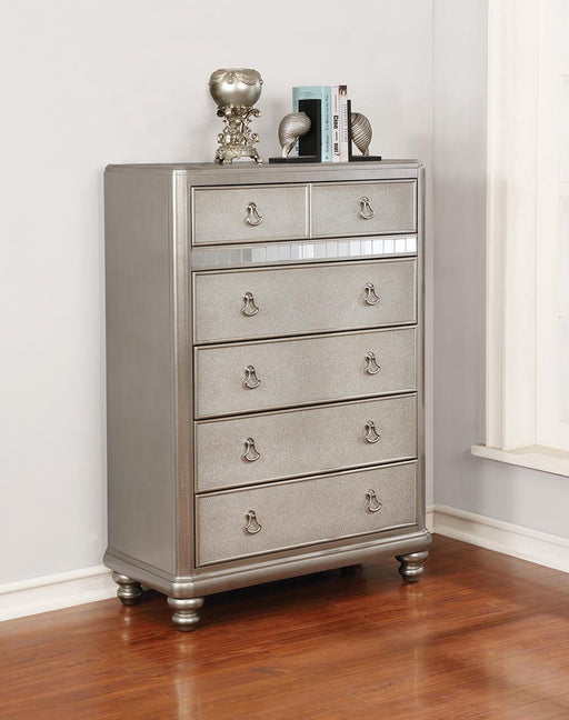 Bling Game 6-drawer Chest Metallic Platinum - imattress & ifurniture (FL)