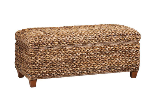 Laughton Hand-Woven Banana Leaf Storage Trunk Amber - imattress & ifurniture (FL)