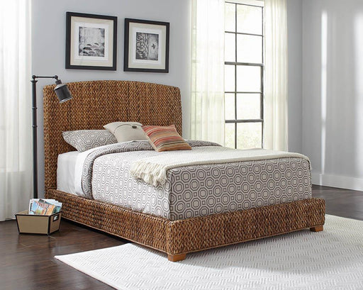 Laughton Hand-Woven Banana Leaf Eastern King Bed Amber - imattress & ifurniture (FL)