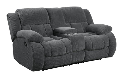 Weissman Motion Loveseat with Console Charcoal - imattress & ifurniture (FL)