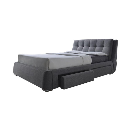 Fenbrook Eastern King Tufted Upholstered Storage Bed Grey - imattress & ifurniture (FL)