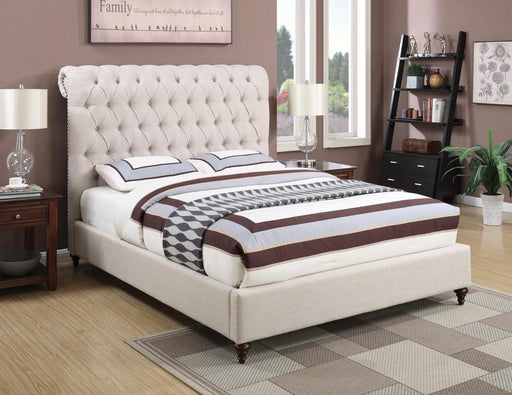 Devon ufted Upholstered Full Bed Beige - imattress & ifurniture (FL)