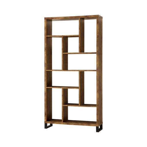 Delwin 10-shelf Bookcase Antique Nutmeg - imattress & ifurniture (FL)