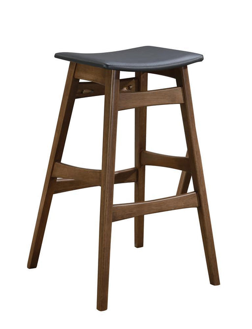 Finnick Tapered Legs Bar Stools Dark Grey and Walnut (Set of 2) - imattress & ifurniture (FL)