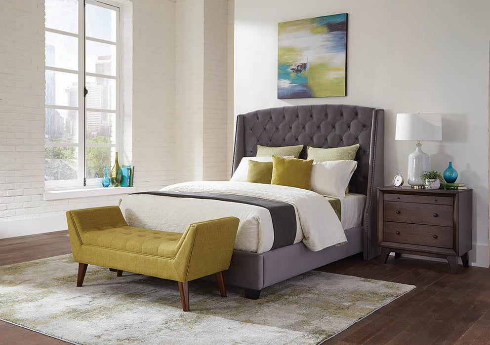 Pissarro Eastern King Tufted Upholstered Bed Grey - imattress & ifurniture (FL)