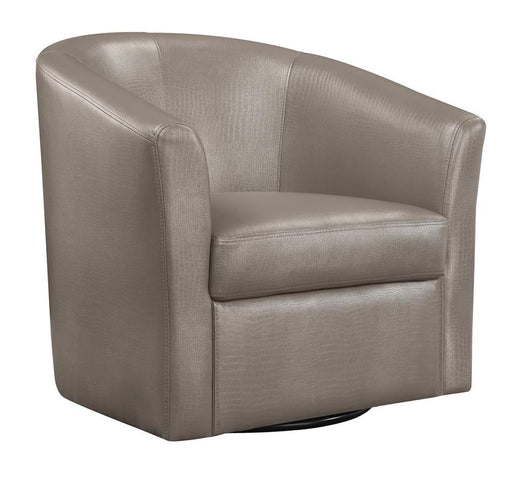 Turner Upholstery Sloped Arm Accent Swivel Chair Champagne - imattress & ifurniture (FL)