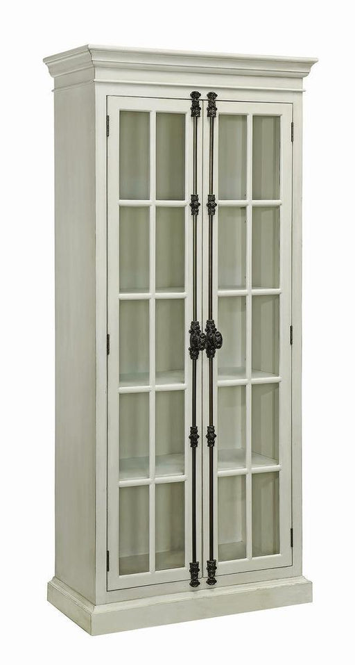 Toni 2-door Tall Cabinet Antique White - imattress & ifurniture (FL)