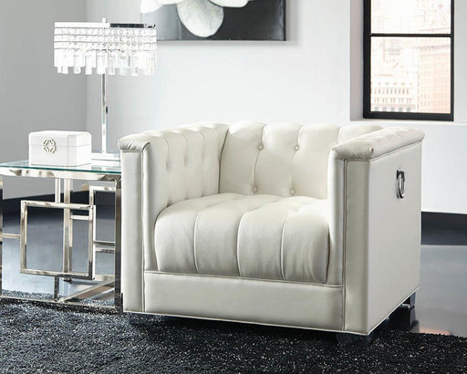 Chaviano Tufted Upholstered Chair Pearl White - imattress & ifurniture (FL)