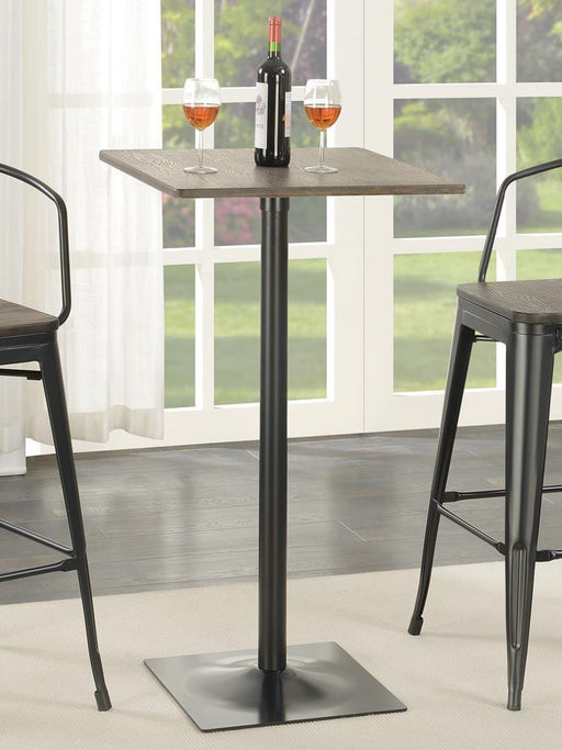 Cavalier Square Bar Table Dark Elm and Matte Black - imattress & ifurniture (FL)