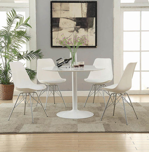 Lowry Round Dining Table White - imattress & ifurniture (FL)