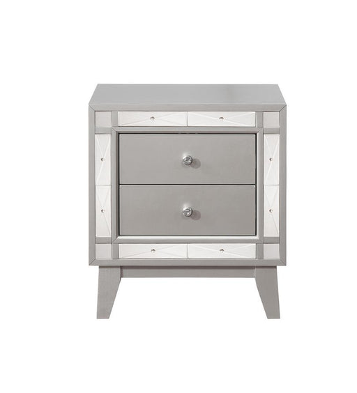 Leighton 2-drawer Nightstand Metallic Mercury - imattress & ifurniture (FL)