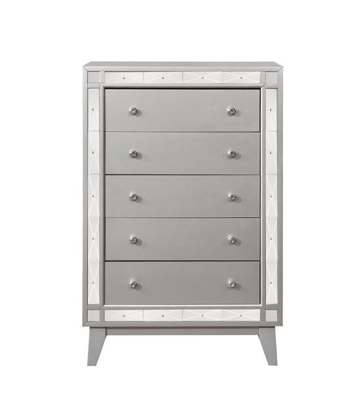 Leighton 5-drawer Chest Metallic Mercury - imattress & ifurniture (FL)