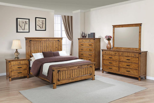 Brenner Full Panel Bed Rustic Honey - imattress & ifurniture (FL)