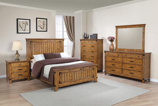 Brenner Eastern King Panel Bed Rustic Honey - imattress & ifurniture (FL)