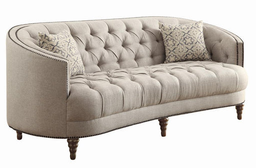 Avonlea Sloped Arm Upholstered Sofa Trim Grey - imattress & ifurniture (FL)