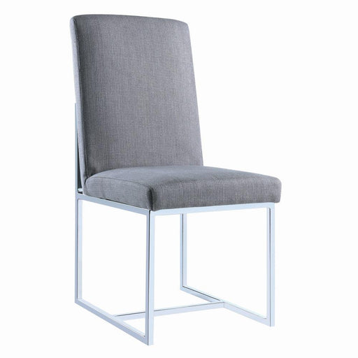 Mackinnon Upholstered Side Chairs Grey and Chrome (Set of 2) - imattress & ifurniture (FL)