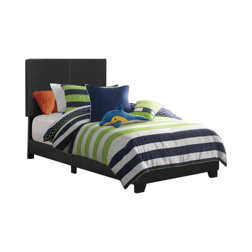 Dorian Upholstered Twin Bed Black - imattress & ifurniture (FL)